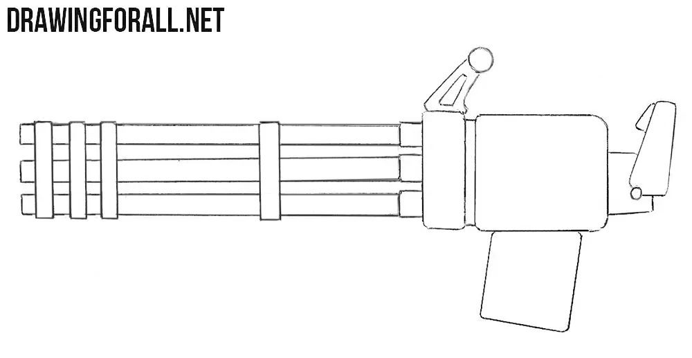 How to draw a minigun for beginners