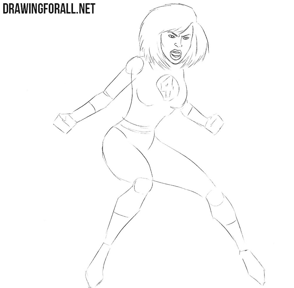 Invisible Woman drawing lesson