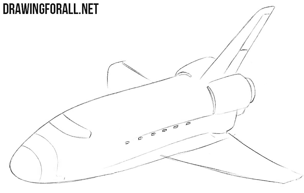 Learn how to draw a shuttle step by step