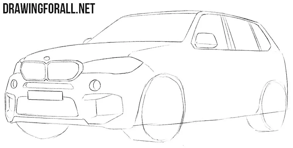 How to draw a BMW car