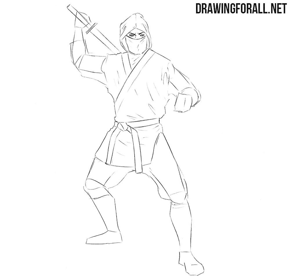 How to draw a ninja step by step