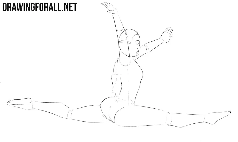 How to draw a sports woman
