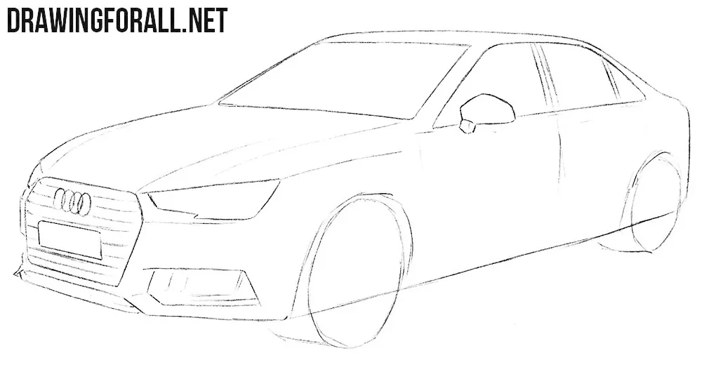 How to draw an Audi