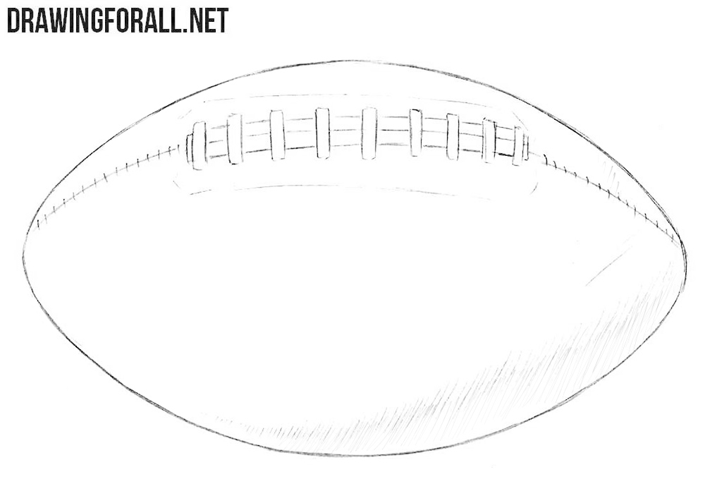How to draw an american football