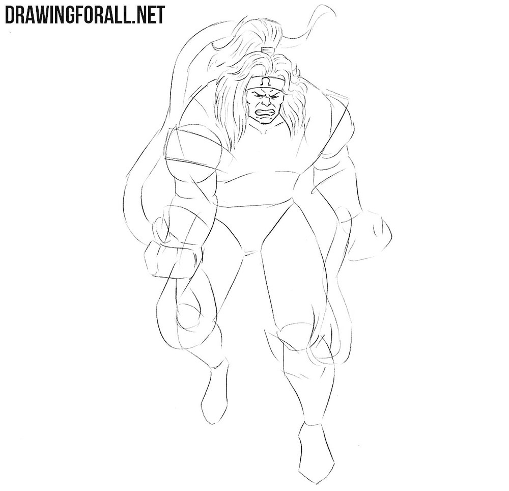 Learn how to draw Omega Red step by step