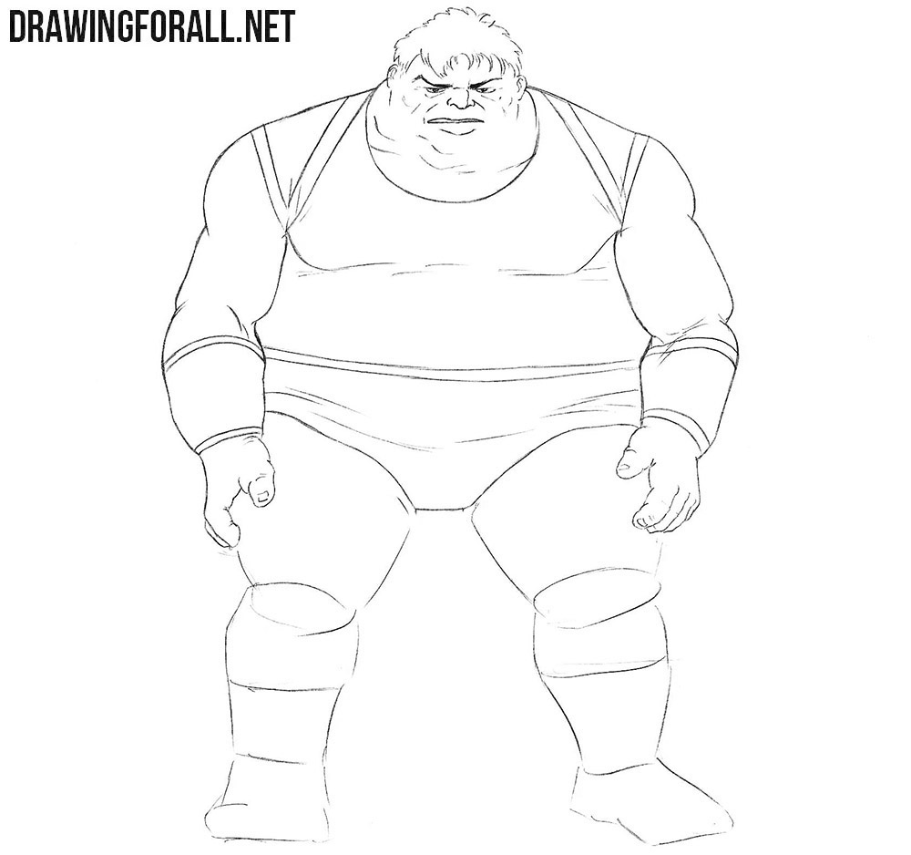 How to draw Blob from X Men