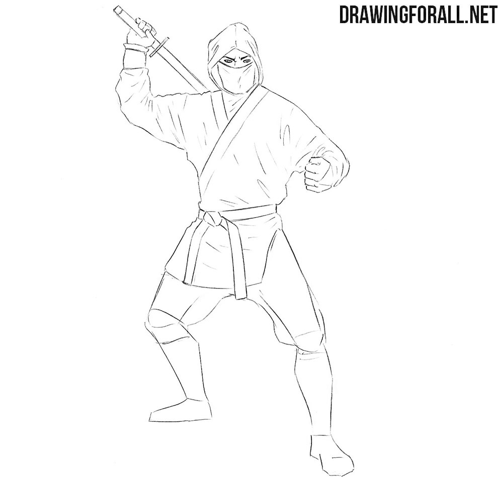 How to draw a ninja easy
