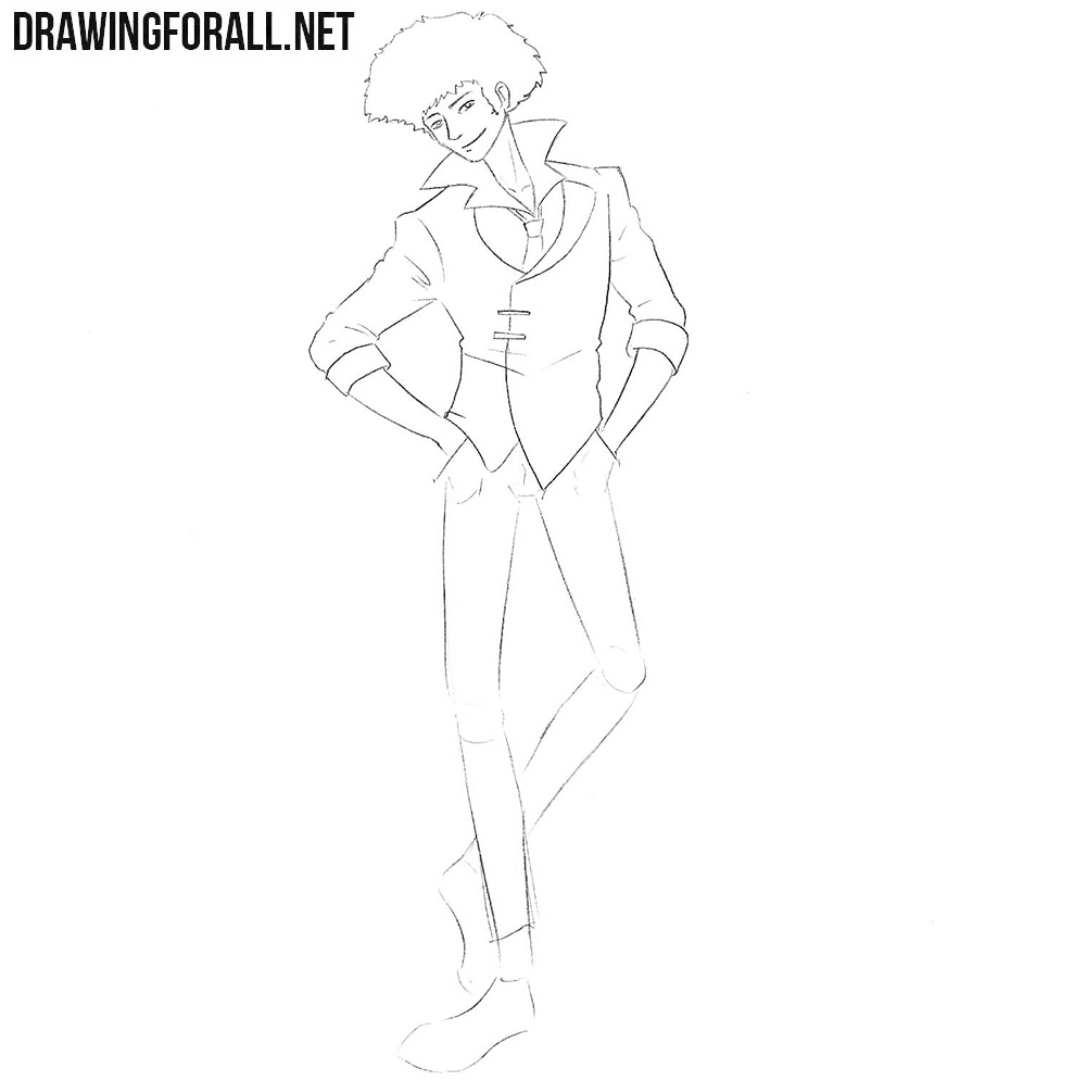 Learn how to draw Spike Spiegel from anime