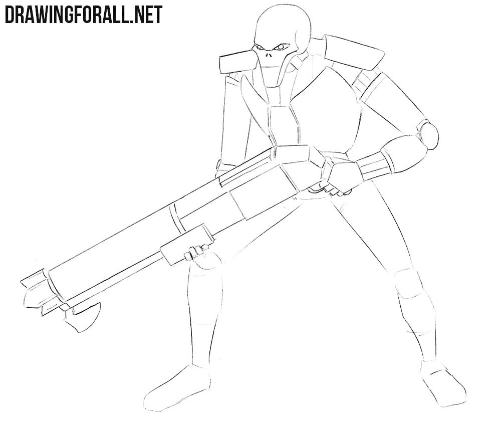 Necron drawing lesson