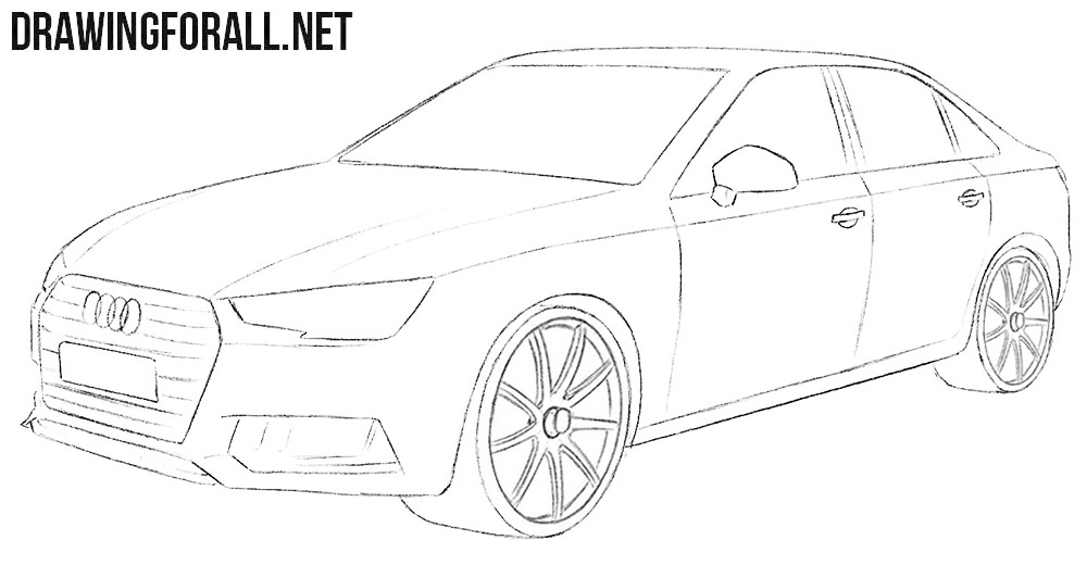 Audi A4 drawing tutorial