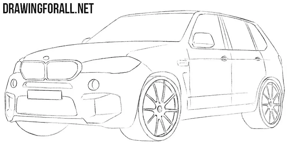 BMW X5 drawing tutorial