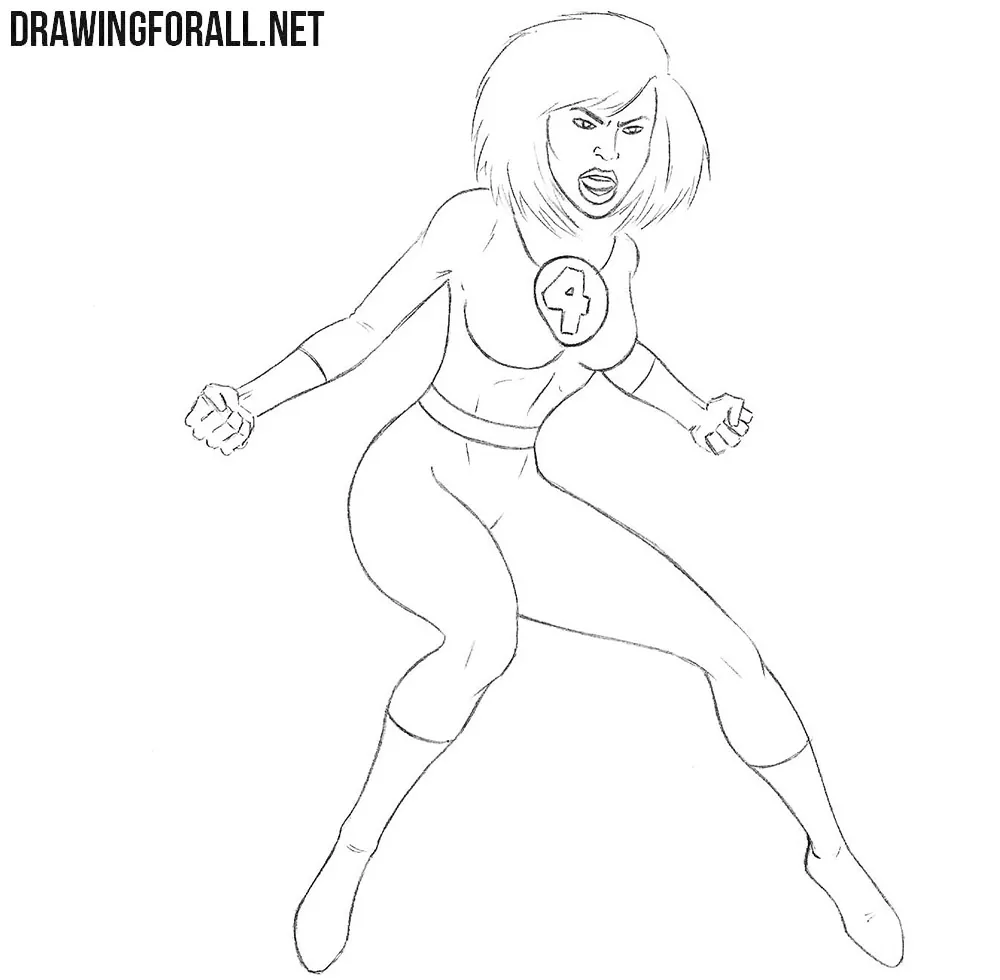 Invisible Woman drawing tutorial