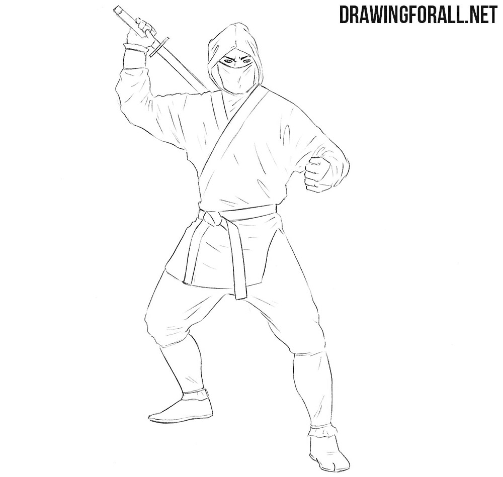 Ninja for beginners drawing tutorial