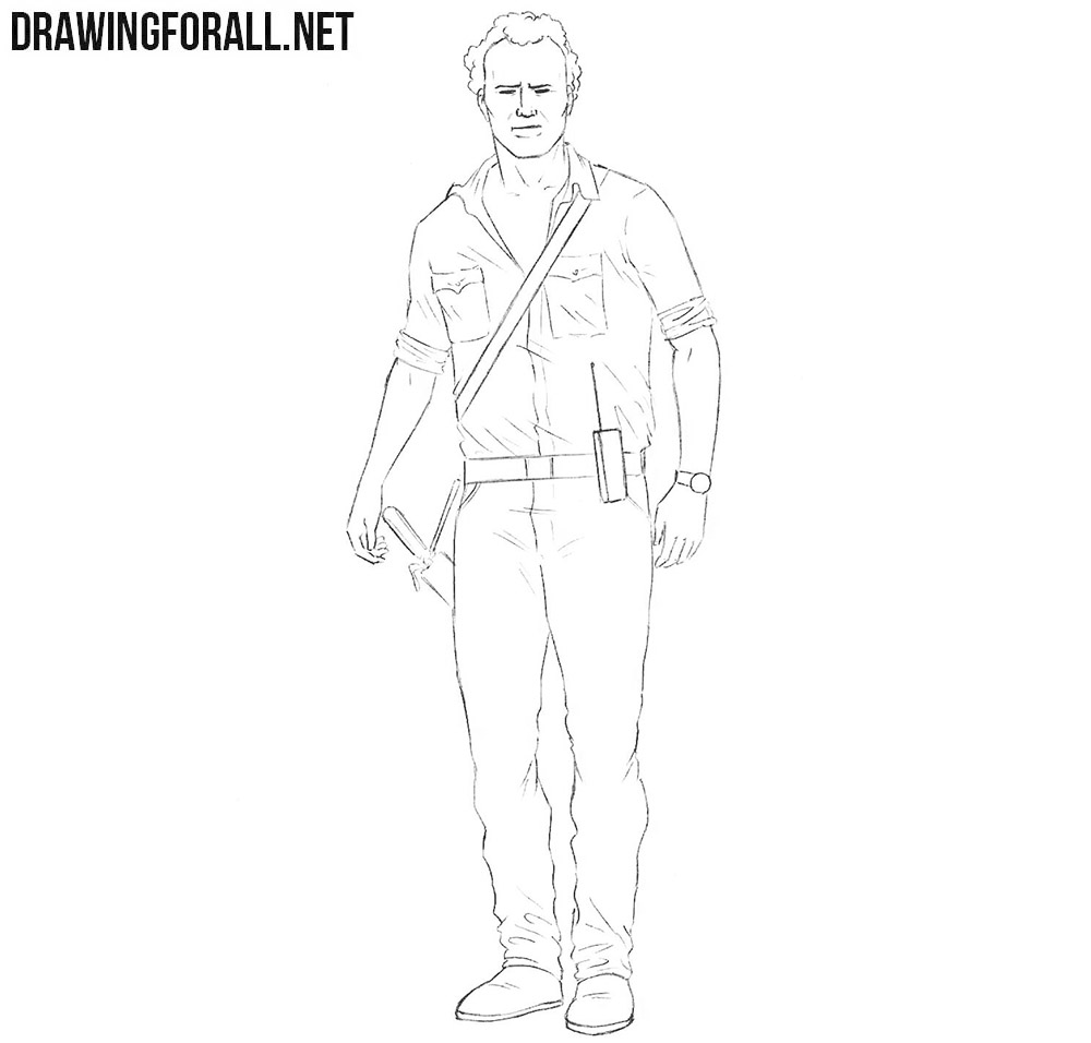 Rick Grimes drawing tutorial