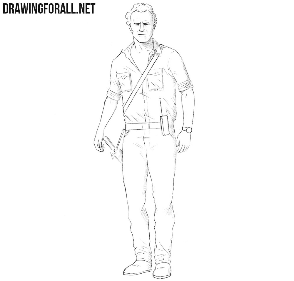 How to draw Rick Grimes
