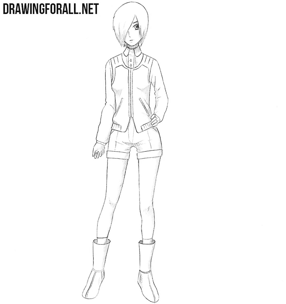 How to draw Touka Kirishima