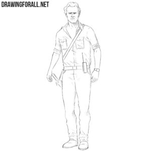How to Draw Rick Grimes