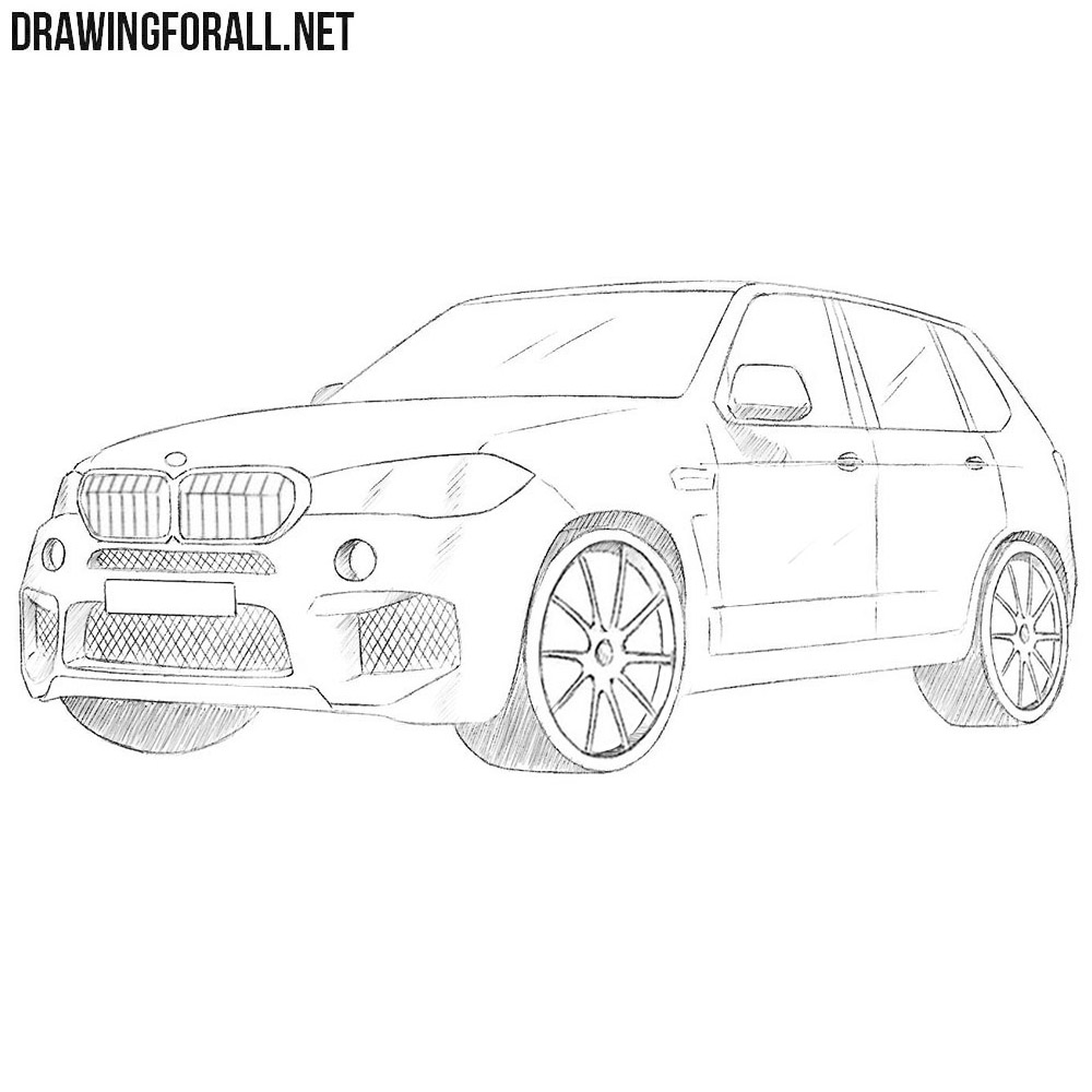 SUV rear view sketch and rendering demo - Car Body Design