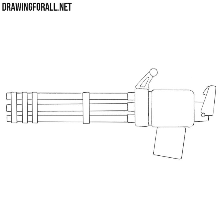 How to Draw a Minigun for Beginners