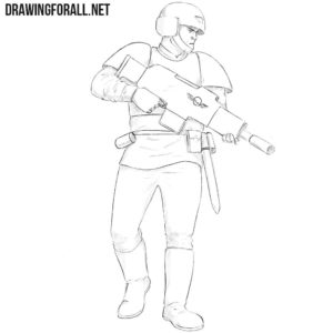 How to draw an Imperial Guard