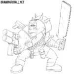 How to Draw an Ork from Warhammer 40000