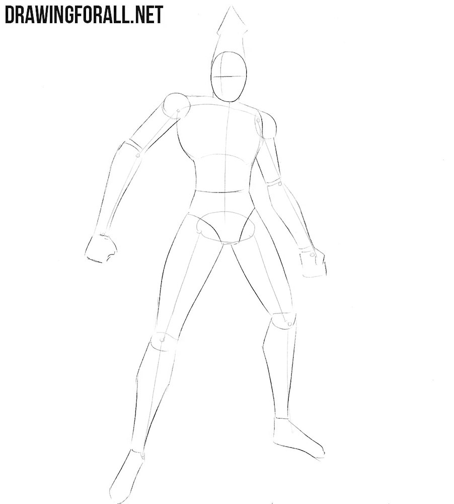 Adding volume to the Eldar’s torso, arms, legs, and head