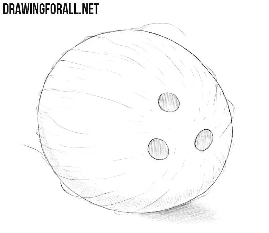 Coconut Drawing Tutorial - Easy Step-by-Step Guide for Kids/Beginners