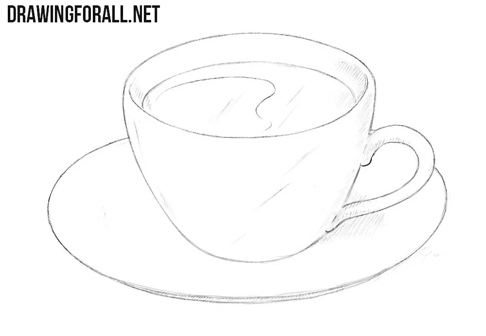 How to draw a cup of coffee | Step by step Drawing tutorials