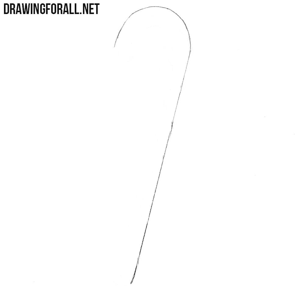 How to draw a candy cane