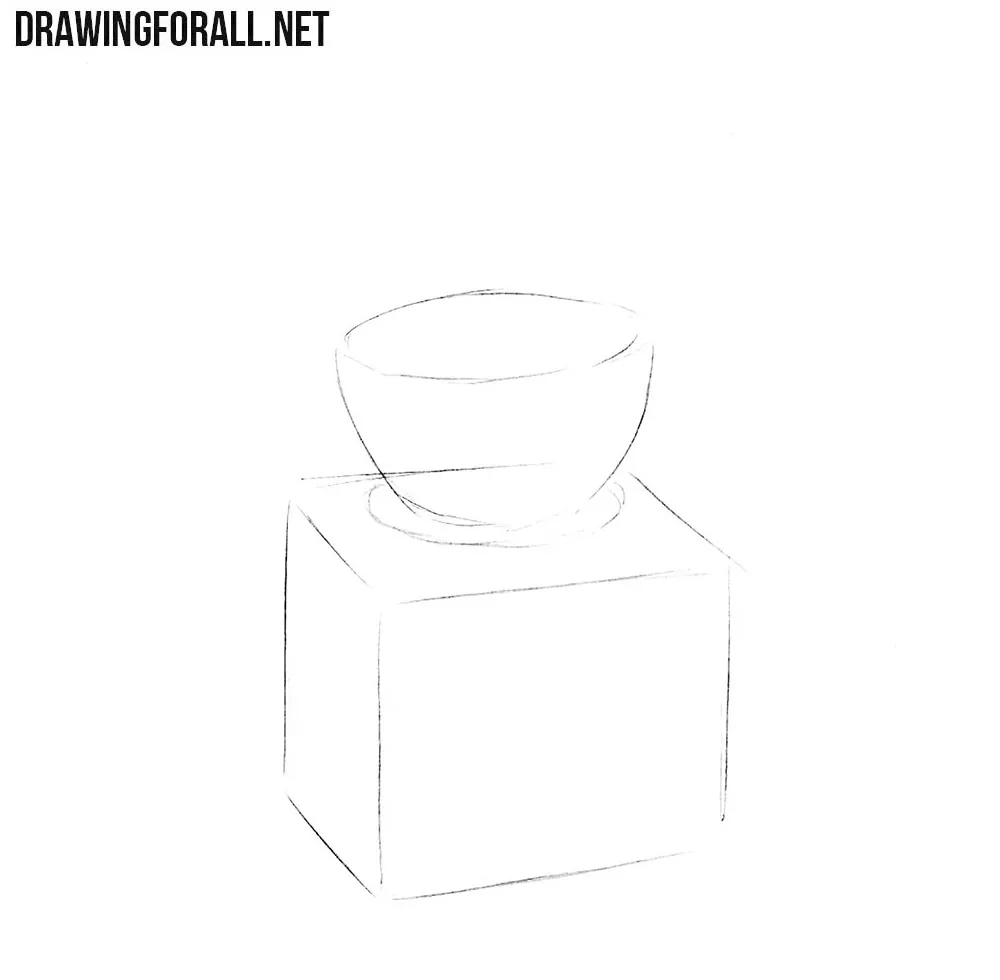 How to draw a coffee grinder