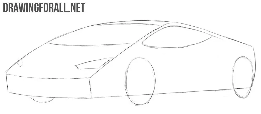 How to draw a Lamborghini step by step