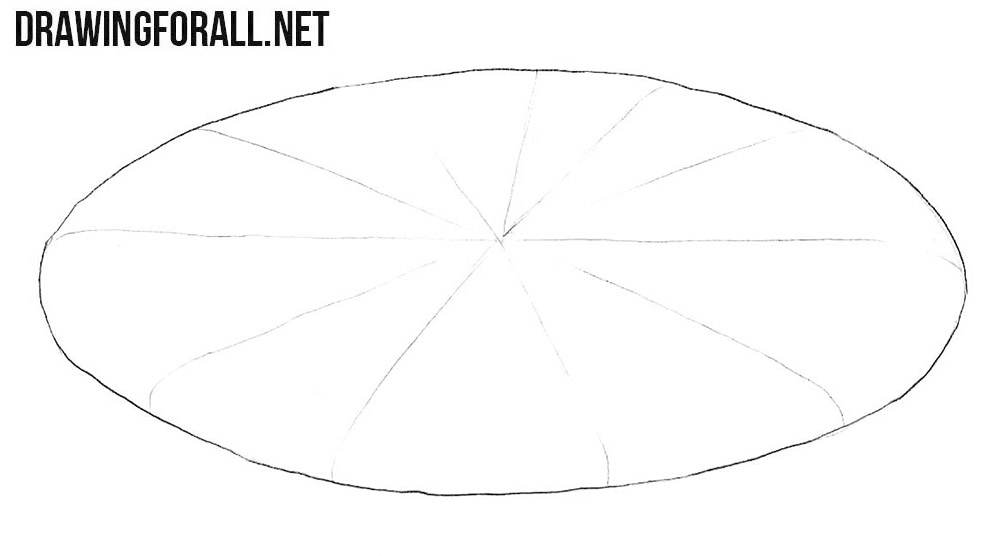 How to draw a pizza step by step