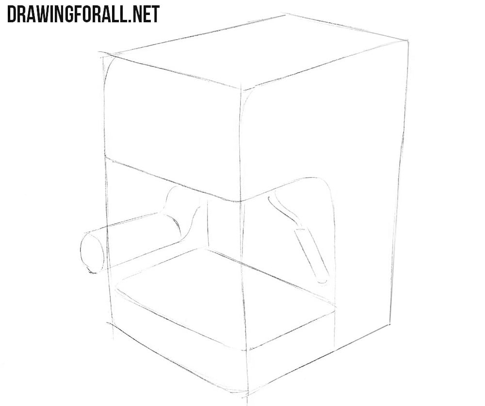 Learn how to draw a coffee maker