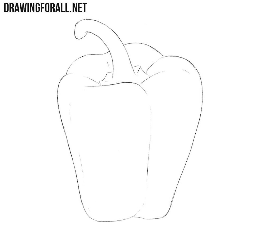 Bell pepper drawing tutorial