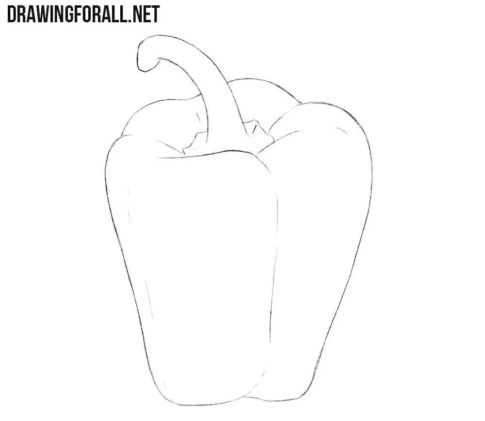 Bell pepper drawing tutorial