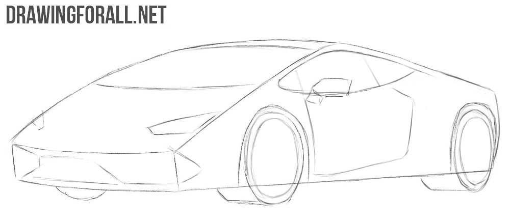 How to draw a Lamborghini for beginners
