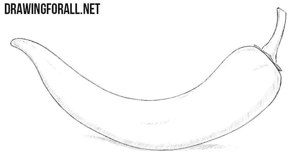 How to draw a chili pepper