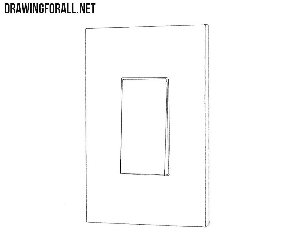 How to draw a light switch step by step