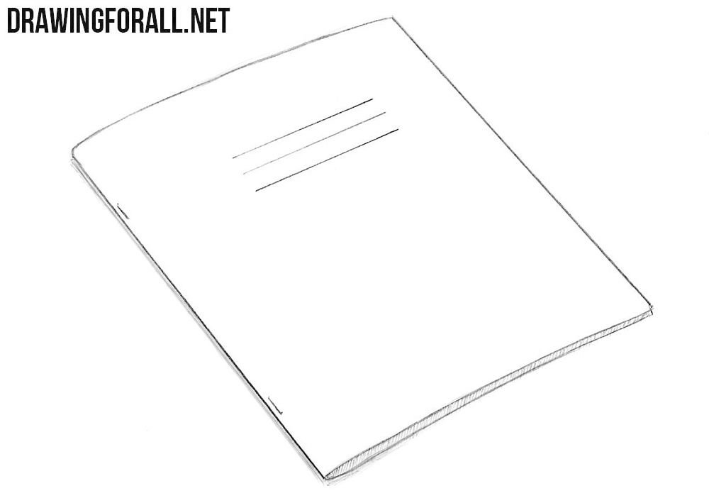 How to draw an exercise book