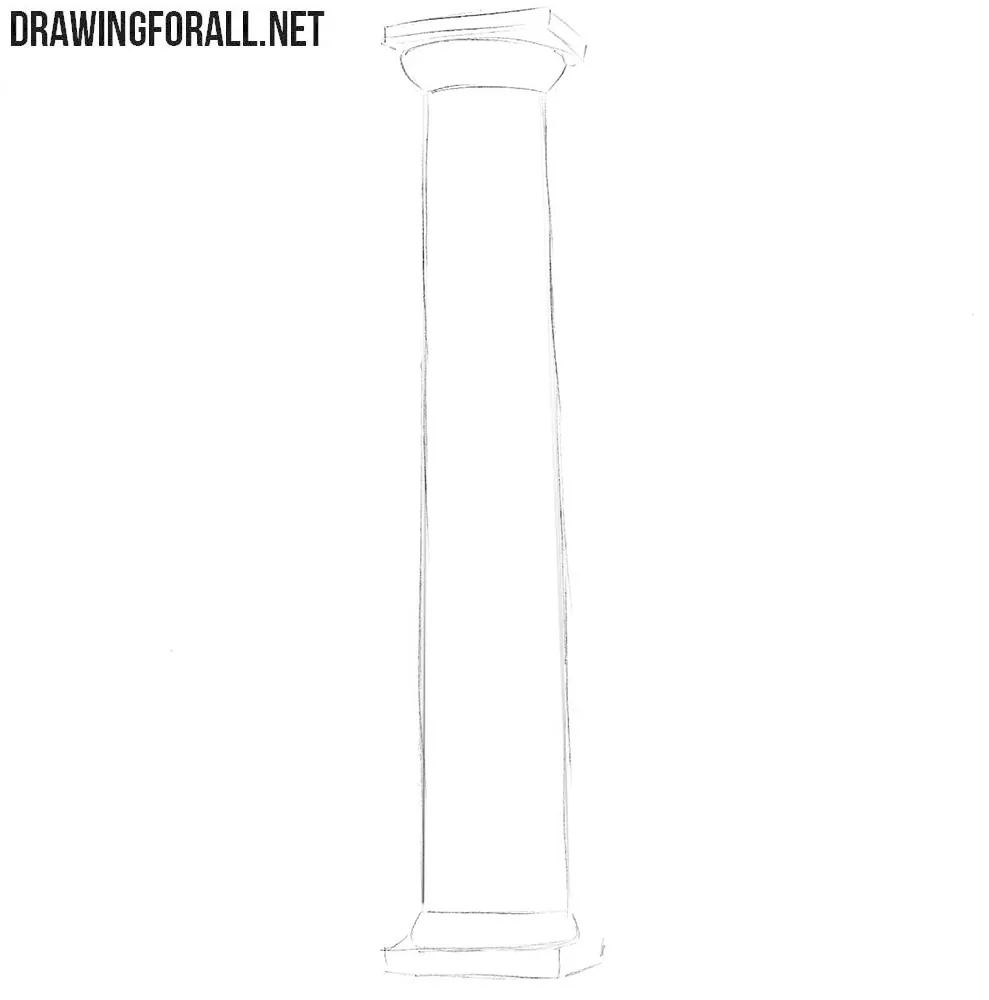 How to sketch a column step by step