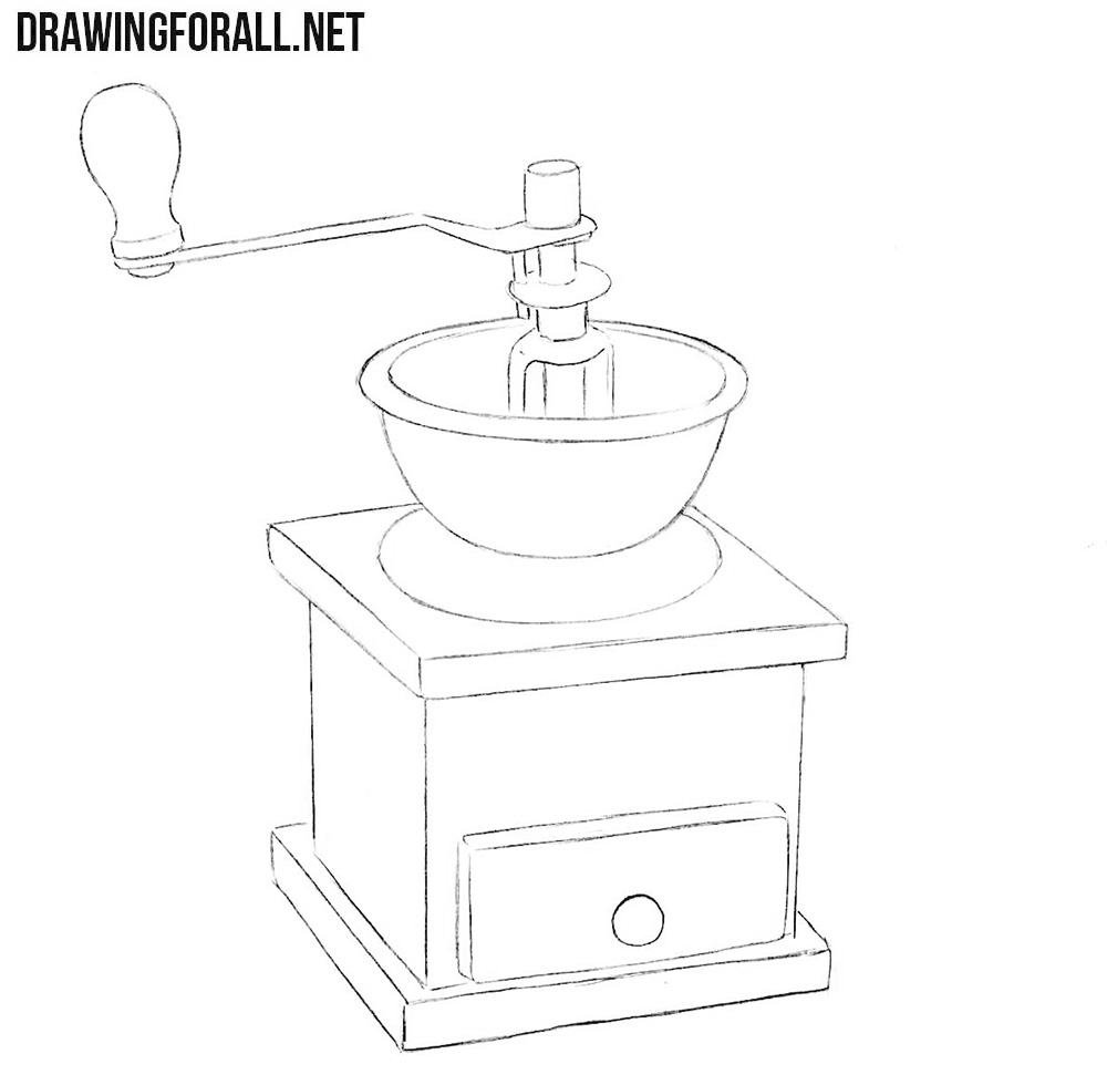 Coffee grinder drawing tutorial