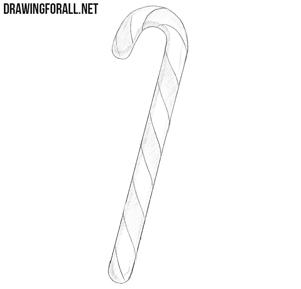 How to draw a candy cane