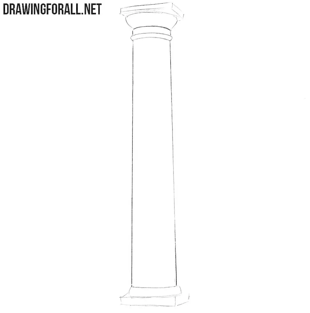 How to draw a column step by step