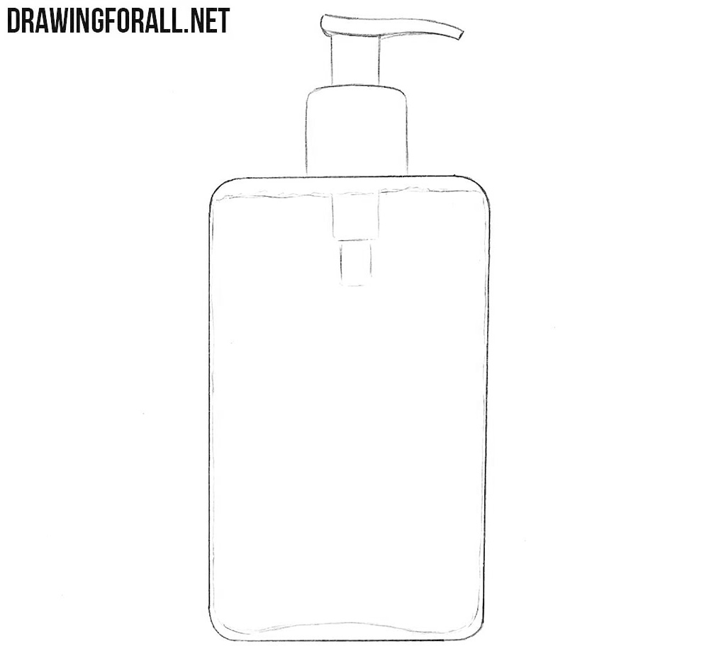 How to draw a liquid soap