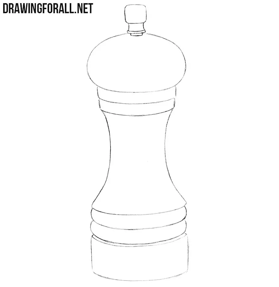 How to draw a pepper grinder