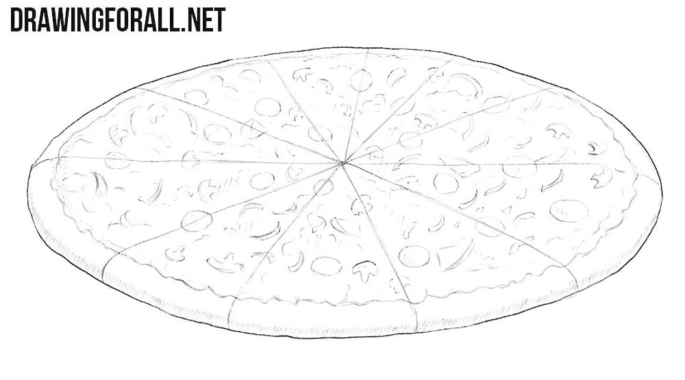 How to draw a pizza