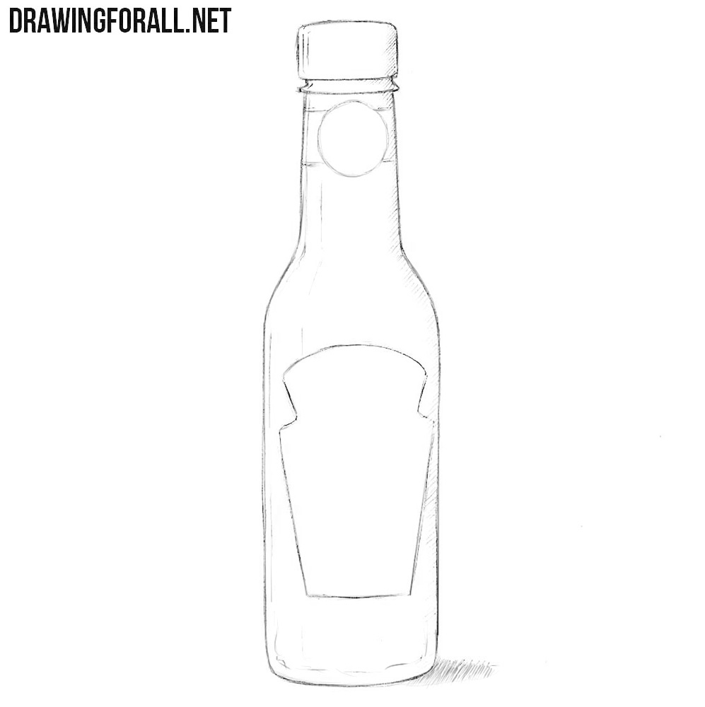 How to draw a sauce bottle