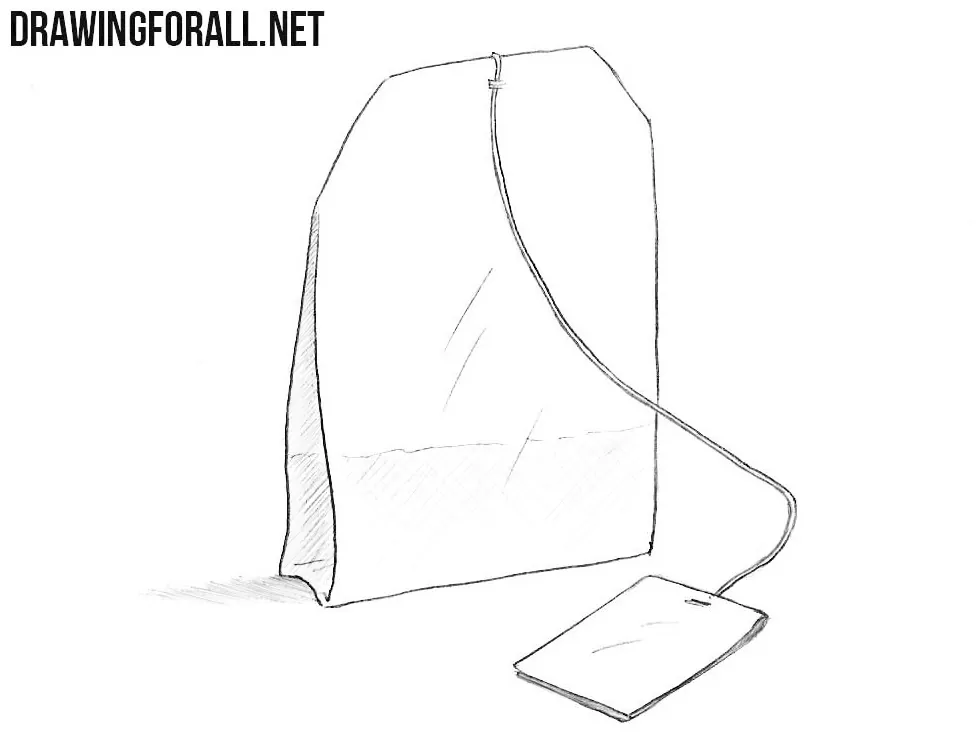 How to draw a tea bag
