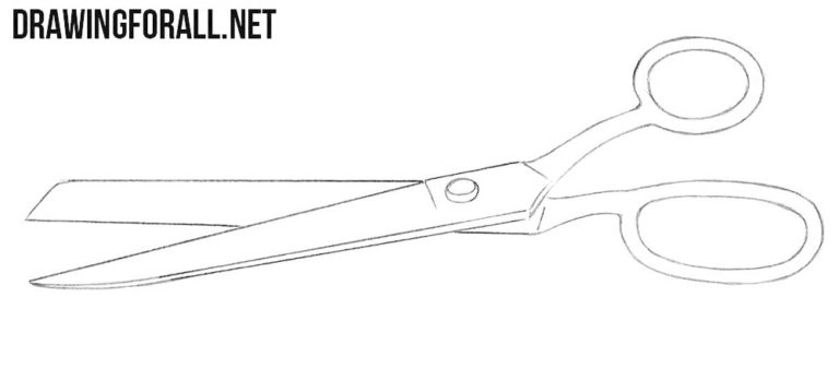 Scissors drawing tutorial | Drawingforall.net