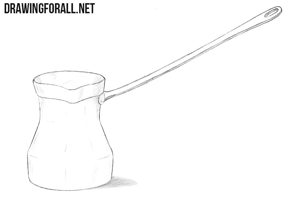 How to draw a cezve